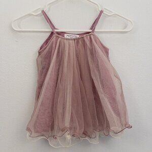 MOMOCO Baby Girl Pink Tulle Dress | Size 80/48 (Approx. 9–12M) | Party & Photo W